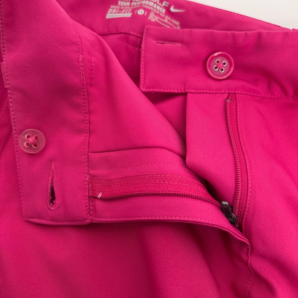 Nike Golf Tour Performance Dri Fit Fuchsia Pink Mini Skort Skirt Shorts Size 10 - Picture 8 of 15